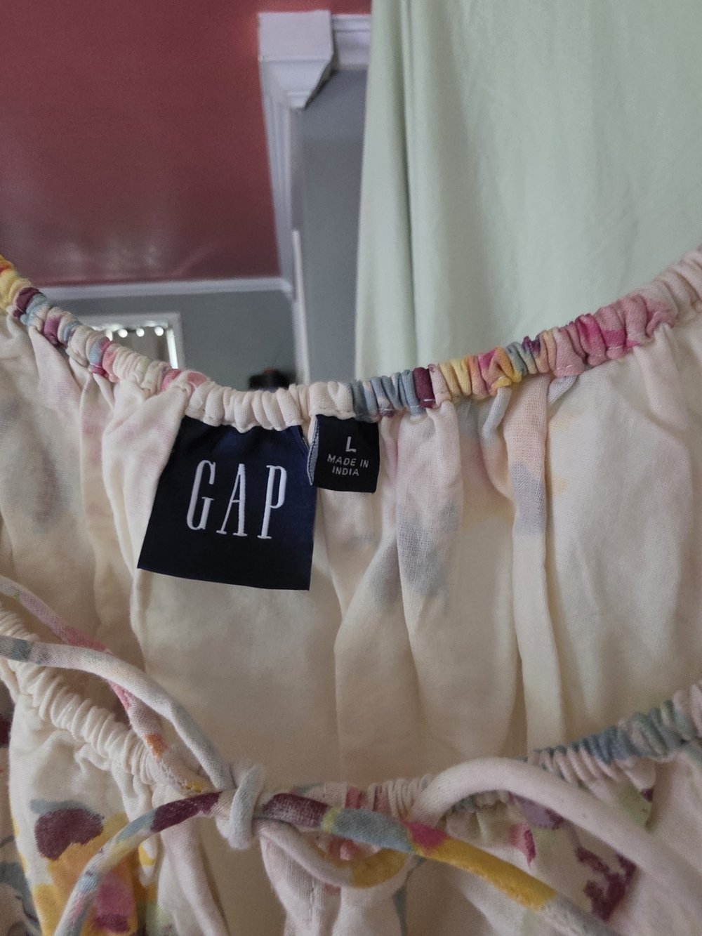 GAP Floral Pastel Smocked Top